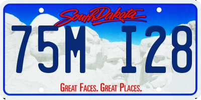 SD license plate 75MI28