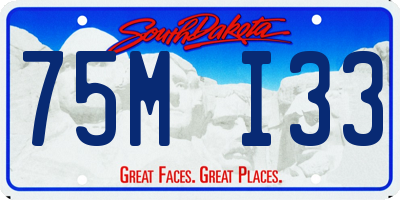 SD license plate 75MI33