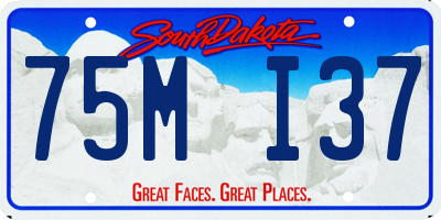 SD license plate 75MI37