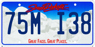 SD license plate 75MI38