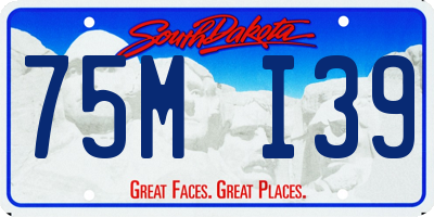 SD license plate 75MI39