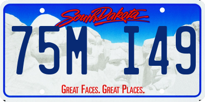 SD license plate 75MI49