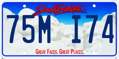 SD license plate 75MI74
