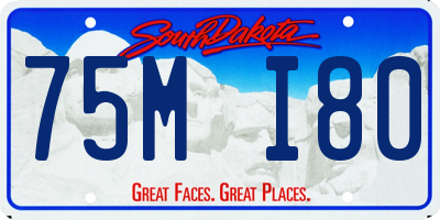 SD license plate 75MI80