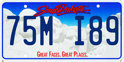 SD license plate 75MI89