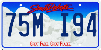 SD license plate 75MI94