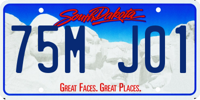 SD license plate 75MJ01