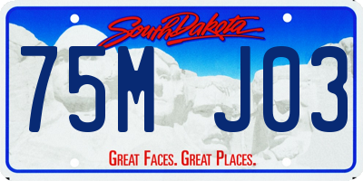SD license plate 75MJ03