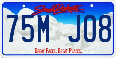 SD license plate 75MJ08