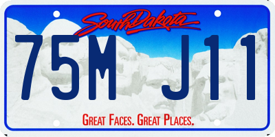 SD license plate 75MJ11