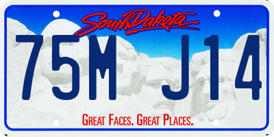SD license plate 75MJ14