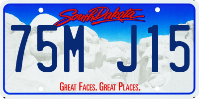 SD license plate 75MJ15