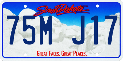 SD license plate 75MJ17