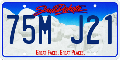 SD license plate 75MJ21