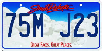 SD license plate 75MJ23