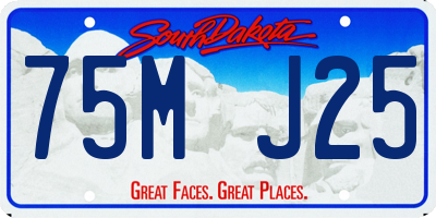 SD license plate 75MJ25