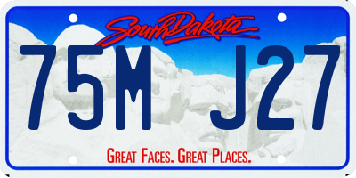 SD license plate 75MJ27