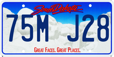 SD license plate 75MJ28