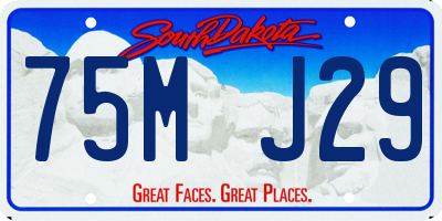 SD license plate 75MJ29