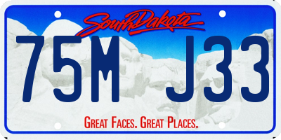 SD license plate 75MJ33
