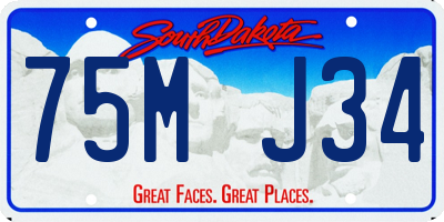 SD license plate 75MJ34