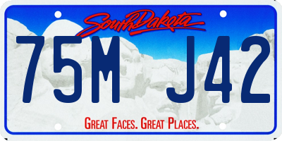 SD license plate 75MJ42