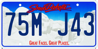 SD license plate 75MJ43