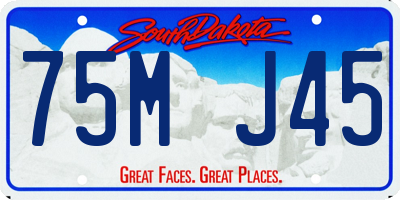 SD license plate 75MJ45