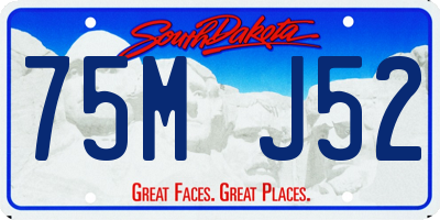 SD license plate 75MJ52