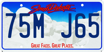 SD license plate 75MJ65