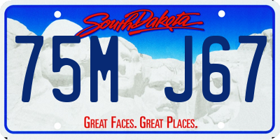 SD license plate 75MJ67
