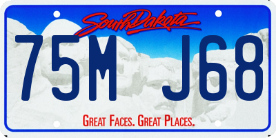 SD license plate 75MJ68