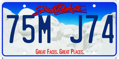 SD license plate 75MJ74