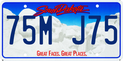 SD license plate 75MJ75