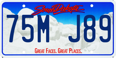SD license plate 75MJ89
