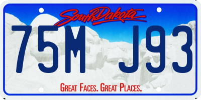 SD license plate 75MJ93