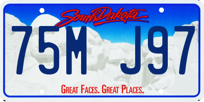 SD license plate 75MJ97