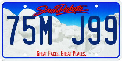 SD license plate 75MJ99