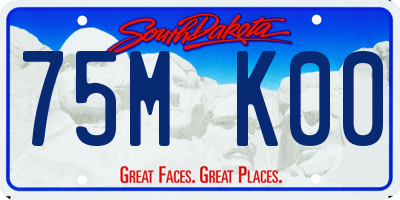 SD license plate 75MK00