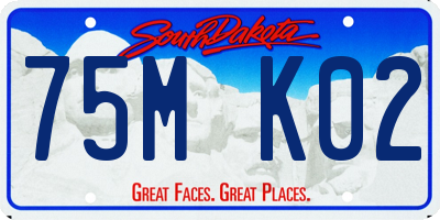 SD license plate 75MK02