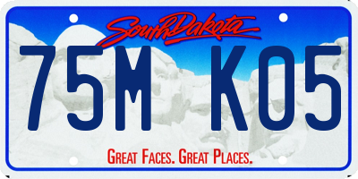 SD license plate 75MK05
