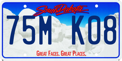 SD license plate 75MK08