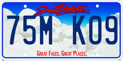 SD license plate 75MK09