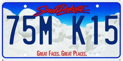 SD license plate 75MK15
