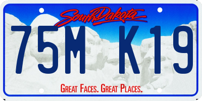 SD license plate 75MK19