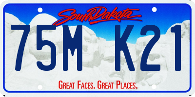 SD license plate 75MK21