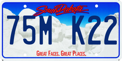 SD license plate 75MK22