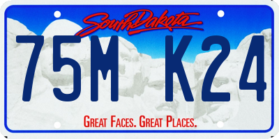 SD license plate 75MK24