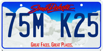 SD license plate 75MK25