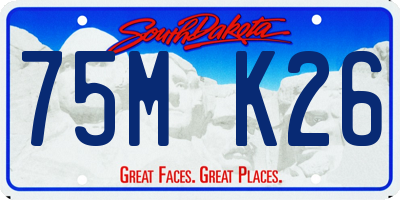 SD license plate 75MK26